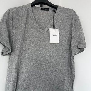 Theory Gray V neck T shirt (Men's Medium)